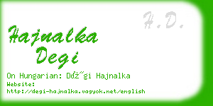 hajnalka degi business card
